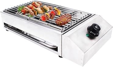 Smokeless Indoor Grill, 1800W Electric Grill with Adjustable Temperature 122°F-302°F and Removable Stainless Steel Griddle, Perfect for Restaurant, Camping, or Party Use