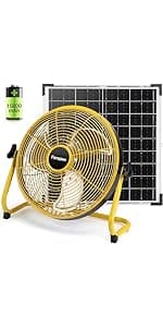 Solar 3 Fan Kit, 25W Solar Panel Powered Exhaust Fan for Outdoor Chicken Coop, Greenhouse & Shed, Intake or Exhaust Air for Cooling, IP67 Waterproof, 3500RPM, 15 FT Long Cord