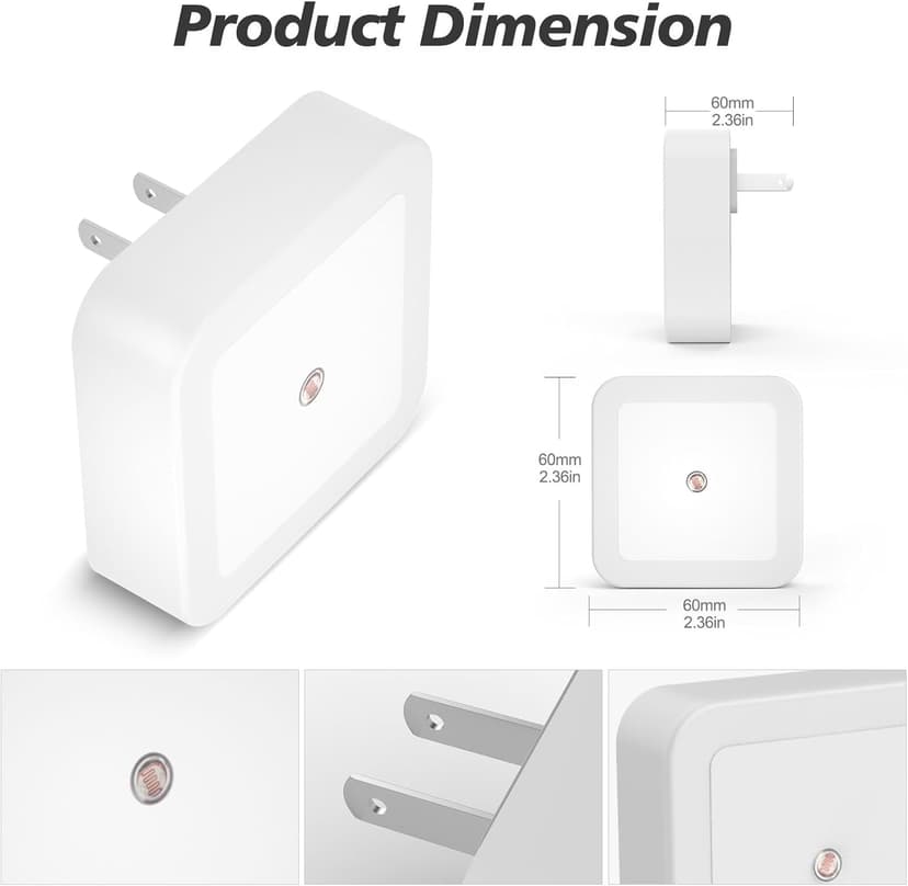 Sujeet Night Light, Night Lights Plug into Wall 8-Pack, Plug in Night Light, Dusk to Dawn Nightlight Led Night Lights for Bedroom, Bathroom, Hallway Warm White