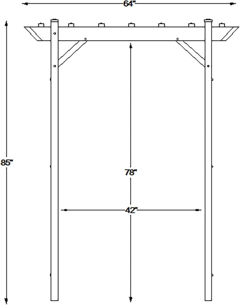 Dura-Trel PVC Garden Arbor, Arch Support for Climbing Plants, Providence, White, 64" x 85"