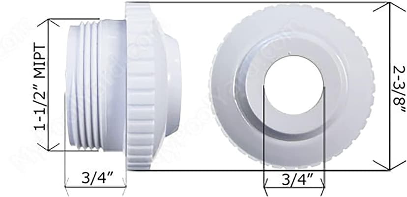 ATIE Pool Spa Directional Flow Hydrostream Return Jet Fitting SP1419D with Adjustable 3/4" Opening Rotating Eyeball for Hayward SP1419D (2 Pack)