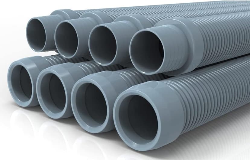 Poolvio Professional Swimming Pool Vacuum Cleaner Hose -1.5” 8 Piece Hoses for Pool Vacuum Extension/Replacement - Compatible with all Major Automatic Swimming Pool Cleaners