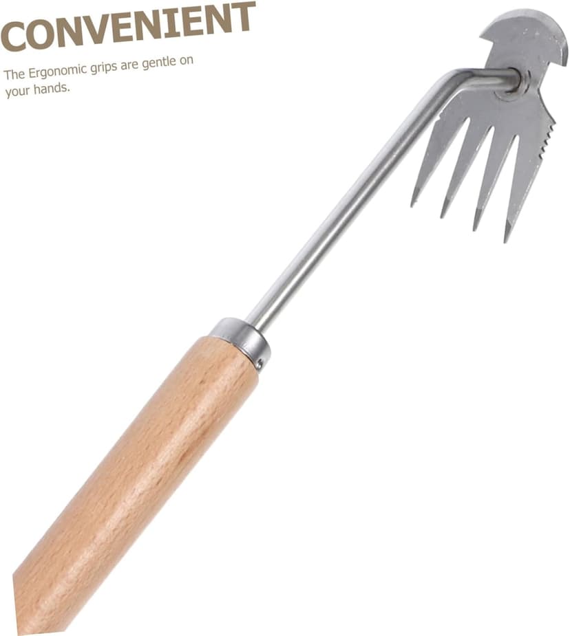 Garden Weeding Tool Ergonomic Handle Rake Multi-Function Weeder for Professional Grade Gardening
