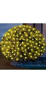 Christmas Lights 100 Count Clear Mini Lights White Wire UL Certified Connectable Warm White String Lights for Christmas Tree,Garland,Home,Patio, Wedding,Party,Festival Decor