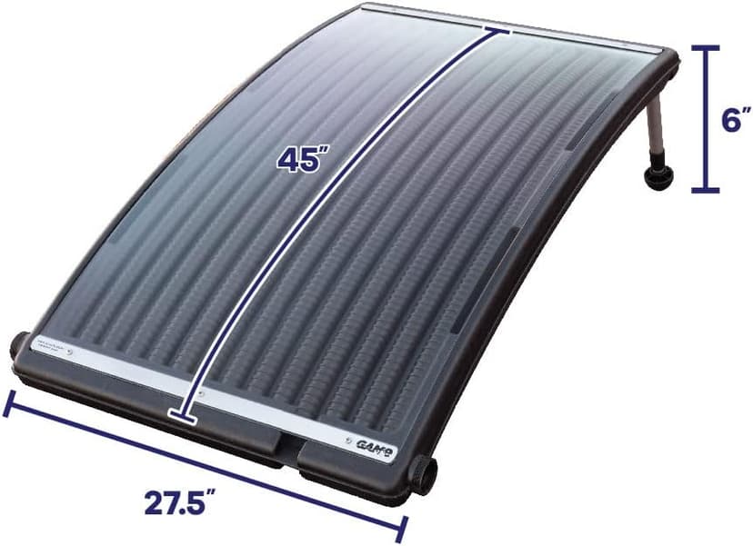 GAME 4721-BB SolarPRO Curve Solar Pool Heater, Made for Intex & Bestway Above-Ground and Inground Pools, Includes Intex Adapters, 2 Hoses & Clamps
