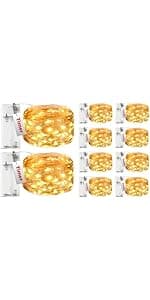 4 Pack Solar String Lights Outdoor - 320LED 132FT Solar Fairy Lights Waterproof 8 Modes, Copper Wire Solar Powered Twinkle Lights for Outside Tree Garden Christmas Wedding Party Decor (Warm White)