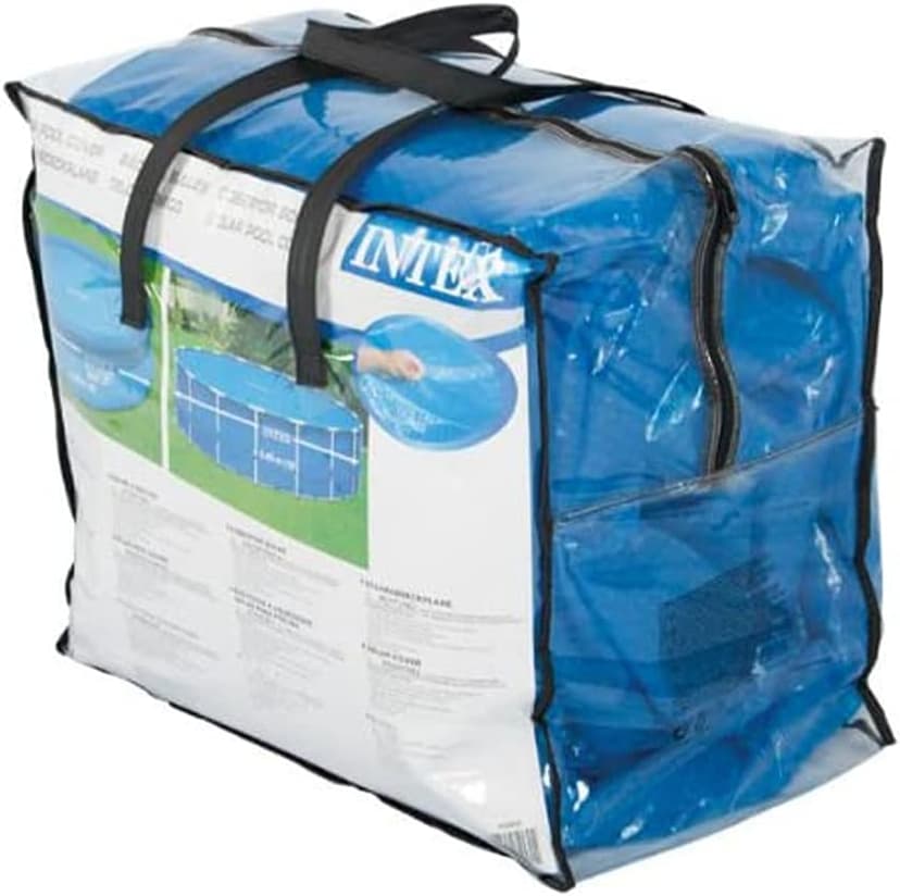Intex 28011E Solar Pool Cover: For 10ft Round Easy Set and Metal Frame Pools – Insulates Pool Water – Reduces Water Evaporation – Keeps Debris Out – Reduces Chemical Consumption