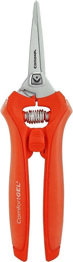 Corona FS 3214D ComfortGEL Leaf & Stem Micro Snips, Pack of 1, Orange