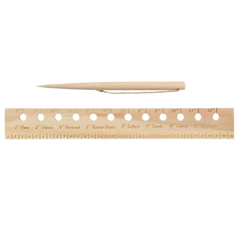 Seeding Spacing Ruler Seed Planting Ruler with Holes Plant Spacing Template Plant Dibber Spacing Template Wooden Accurate Gardening Tool for Vegetable Gardens and Precision Gardening