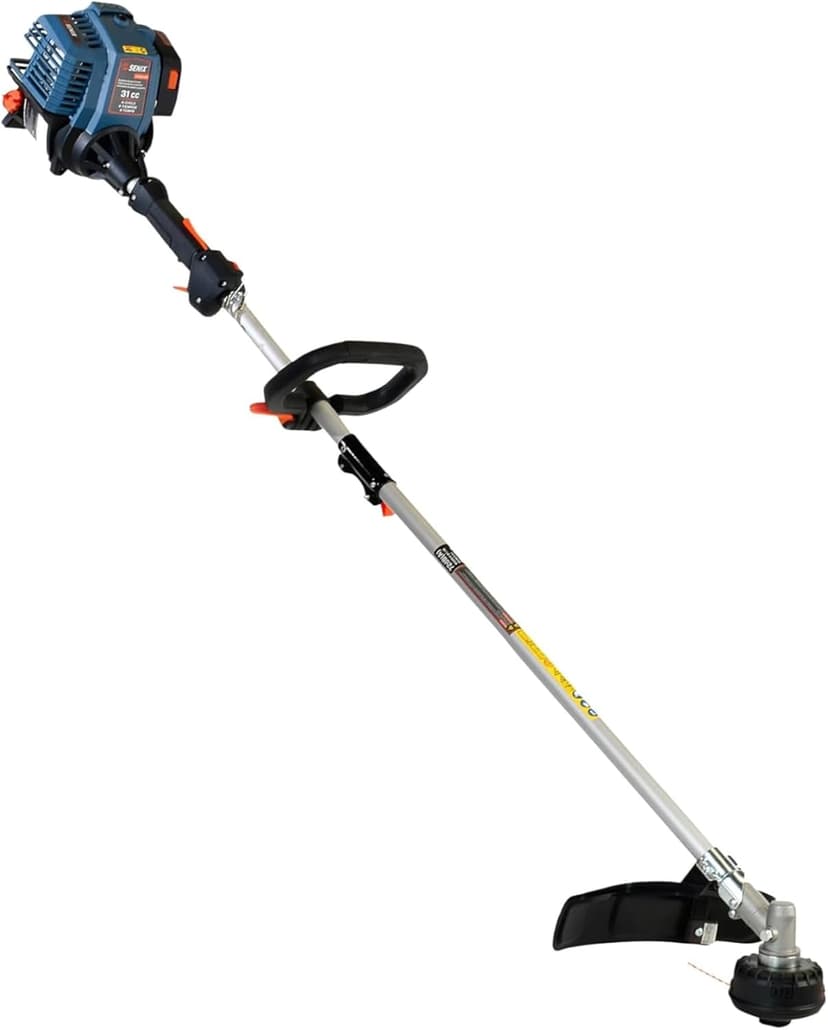 SENIX GTS4QL-M2 4QL 31.5 cc Full Crank Gas String Trimmer and Edger Lawn Tool with Straight Shaft, Front D-Handle, Bump Feed, 17.7 Inch Cutting Width