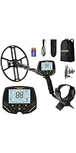 Metal Detector for Adults, Rechargeable Battery for 20H Typical Use, 5 Professional Mode with Higher Accuracy 10” Waterproof Coil for Gold Detecting
