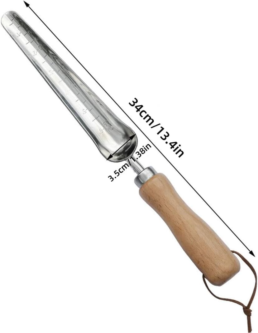 Narrow Garden Shovel,Stainless Steel Hand Garden Trowel for Piking and Transplanting, Long Handle Trowel,for Garden,Lawn,Farmland,Block Paving Weed and Fertilization.