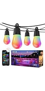 LE 33ft 240 LED Rope Lights Outdoor, Upgraded 2700K Warm White, 24 Volts Connectable, Classic 3/8 inch Clear Tube, Waterproof String Lights for Outside Patio Deck Railing Stair Fence Yard Landscape