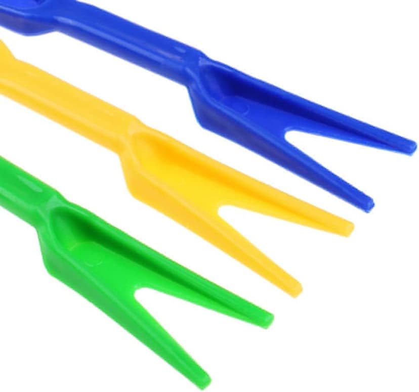 esowemsn 12 Sets (2pcs/Set) Garden Plastic Seeds Widger Seedlings Dibber Sowing Digging Tools Transplanting Planting Tools(Random Color)