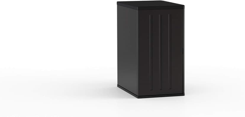 Suncast Commercial Heavy-Duty 9 Cubic Ft. Resin Storage Cabinet with Lockable Handles, Adjustable Metal-Reinforced Shelves for Garage or Workspace, Black, Made in The USA