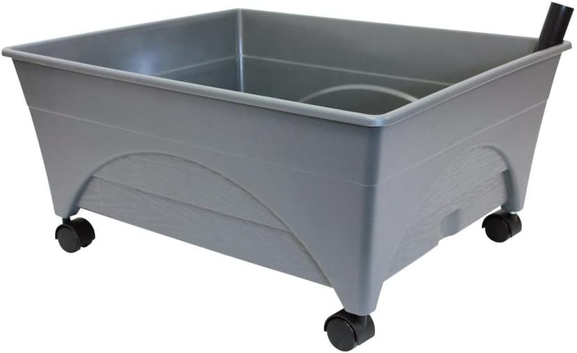 Emsco Group City Picker Raised Bed Grow Box – Self Watering and Improved Aeration – Mobile Unit with Casters - Slate