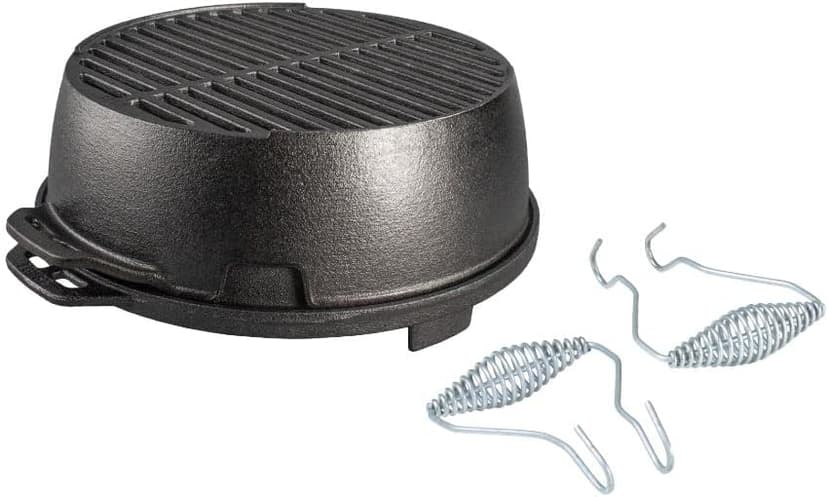 Lodge L12RG Portable Kickoff Grill, Cast Iron, 12-In. Round - Quantity 1