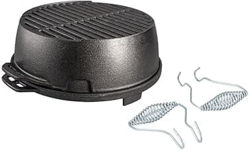 Lodge L12RG Portable Kickoff Grill, Cast Iron, 12-In. Round - Quantity 1