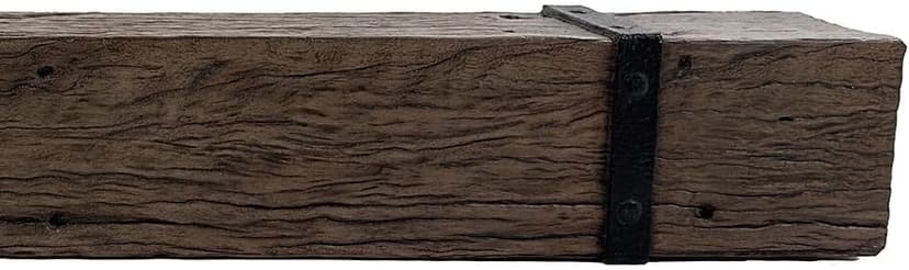Thermastone 72 Inch Concrete Fireplace Mantel Shelf | Banded Style | Non-Combustible & Heat Resistant | Indoor or Outdoor Use | ProCoat Coating for Heavy-Duty Protection | Lighter Weight