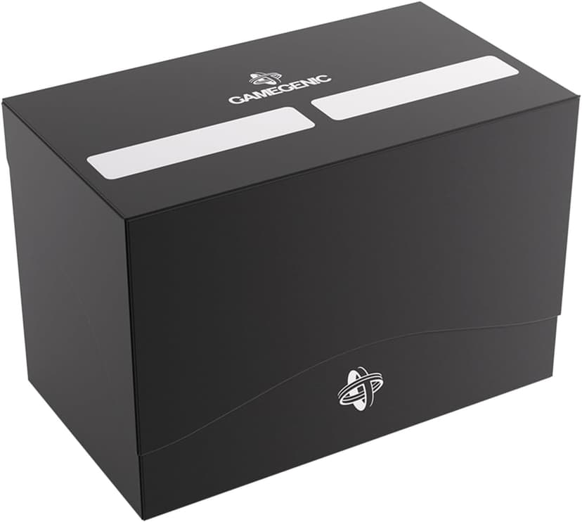 Gamegenic Double Deck Holder 200+ XL - Compact Storage Solution for Two Decks or 200 Double-Sleeved Cards, Includes Two Removable Deck Holders, Black Color, Made