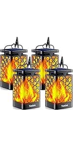 TomCare Solar Lights Outdoor Upgraded Bright Solar Pathway Lights Bigger Size Decorative Solar Waterproof Solar Powered Led Landscape Garden Lighting for Path Yard Walkway, 8 Pack