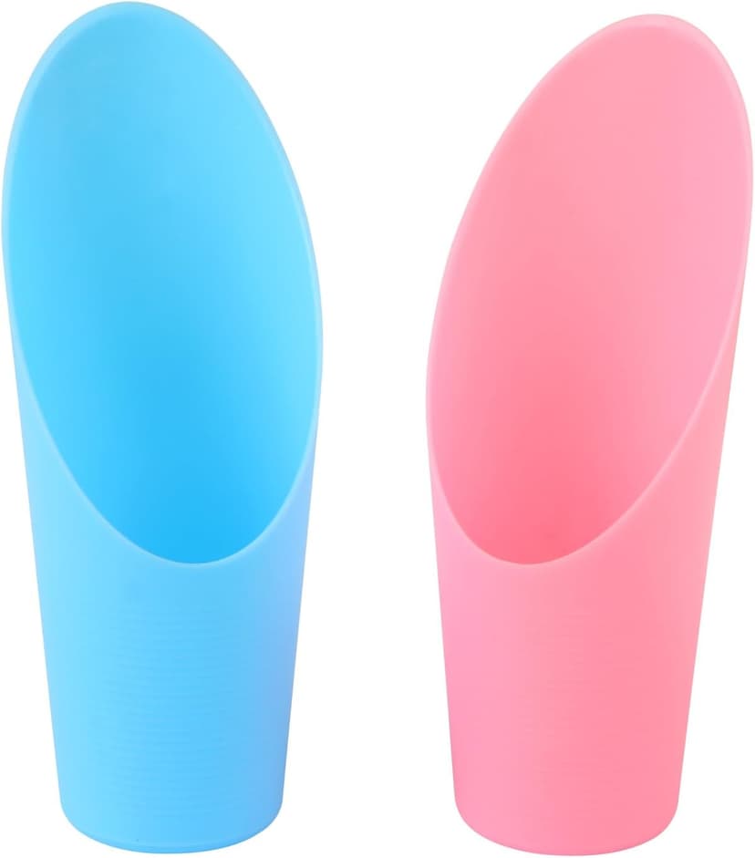 MIDELONG 2 Pcs Bonsai Soil Scoops, 6.4in Long Plastic Cups Garden Soil Scoops Small Gardening Tool Colorful Bucket Shovel Mini Potting Scoopers Bonsai Tool for Plant Flower Succulent