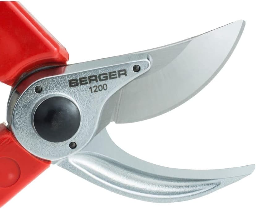 Berger Professional Pruning Shear, Forged Steel Body, Sap Groove to Prevent Sticking, 2 Locking Positions, Ergonomic Handle to Reduce Hand Strain, 1200