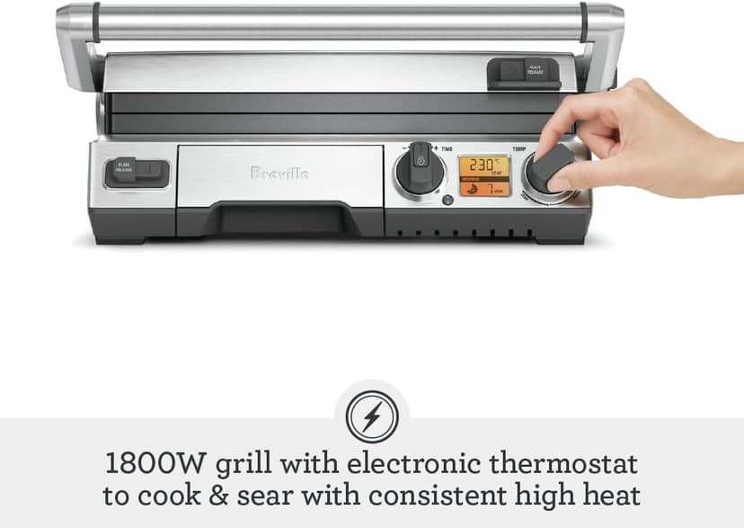 Breville BGR820XL Smart Grill, Brushed Stainless Steel