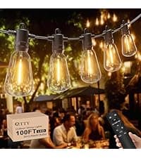 Outdoor String Lights 300 FT Globe LED Patio Lights with G40 Plastic Bulbs,Waterproof Shatterproof Dimmable Connectable Hanging for Backyard Porch Balcony Party Cafe Deck Decor