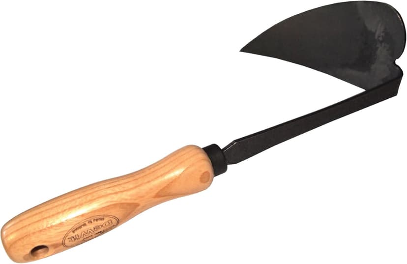 DeWit Korean Right Hand Hoe - Versatile Ho-Mi Garden Tool with Tempered Boron Steel Blade & Ash Hardwood Handle (12" Total Length, 0.65lbs)
