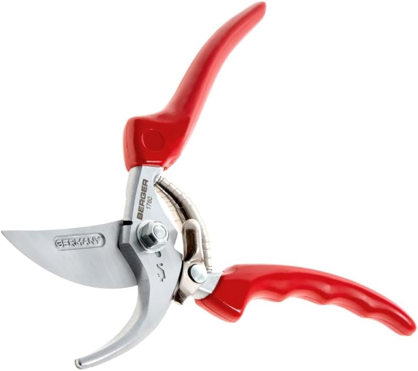 Professional Pruning Shear, Chrome-Coated Straight Blade, Forged Steel Body, Sap Groove to Prevent Sticking, Wire Cutting Notch, 1760