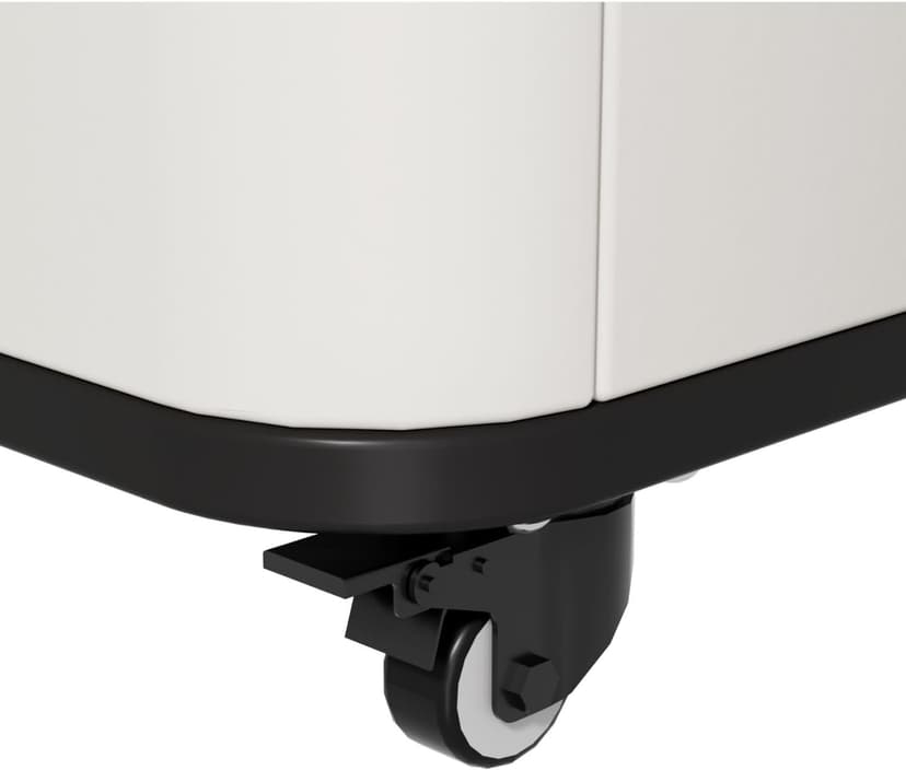ZZM 110 Gallon Outdoor Deck Box with Wheels, Waterproof Resin Storage Cabinet for Patio