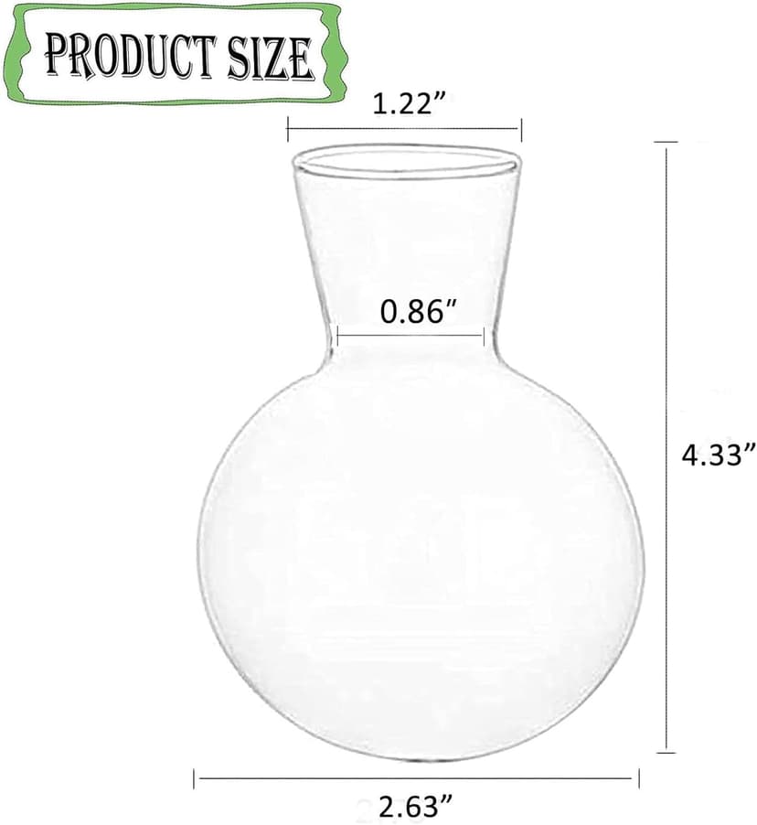Kingbuy Bulb Forcing Vase Without Side-Hole Plant Propagation Station Air Plant Terrarium for Indoor Hydroponics Water Plants Home Office Decoration Accessories, 2 Pack