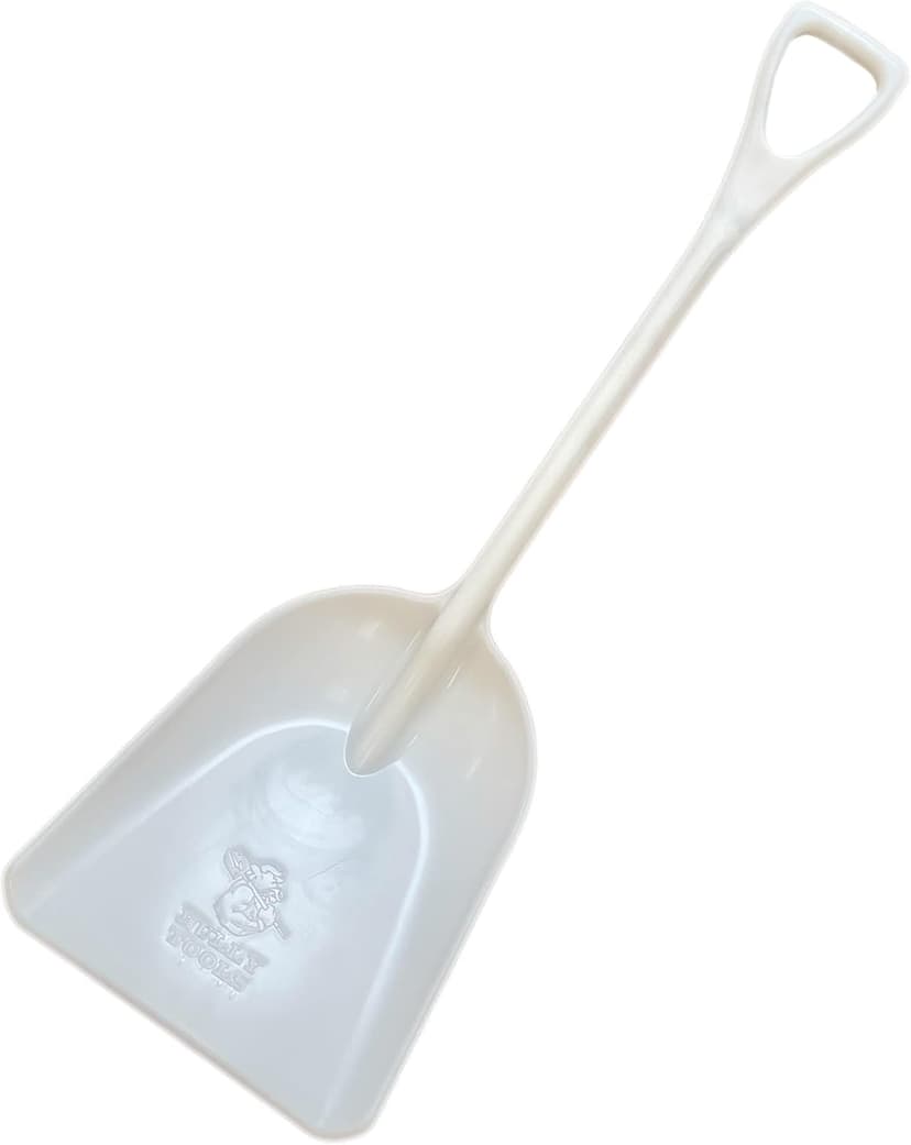 Bully Tools 42-Inch One-Piece Poly Scoop/Shovel for Snow Mulch Cleaning (White)