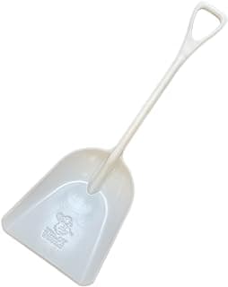 Bully Tools 42-Inch One-Piece Poly Scoop/Shovel for Snow Mulch Cleaning (White)