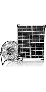 Solar 3 Fan Kit, 25W Solar Panel Powered Exhaust Fan for Outdoor Chicken Coop, Greenhouse & Shed, Intake or Exhaust Air for Cooling, IP67 Waterproof, 3500RPM, 15 FT Long Cord