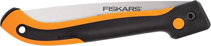 Fiskars Hand Saw, Folding Saw with Dual Position Locking Saw Blade for Overhand Cuts and Under Cuts and Power Tooth Blade with Triple Ground Teeth, Soft Grip 10-Inch Pruning Saw