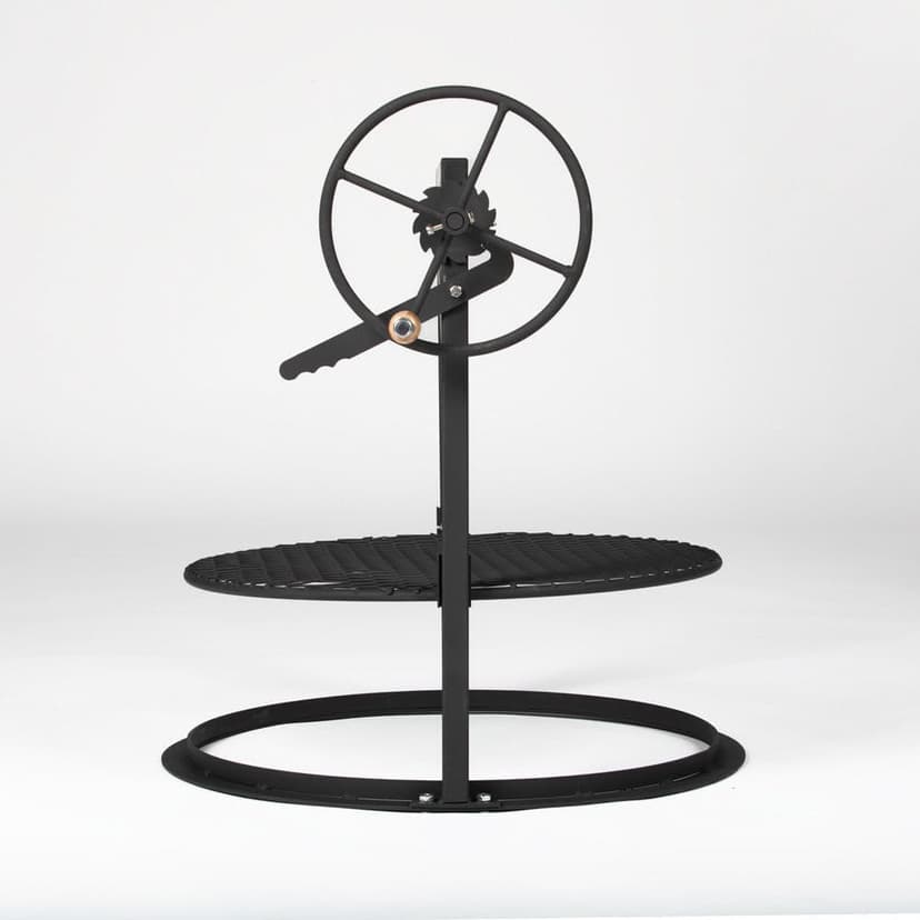 Ash & Ember Santa Maria Style Adjustable Cooking Grate Attachment, Fits 24" Kettle-Style Grills, Open Flame Campfire Cooking Grate, Outdoor Grill Cooking Accessories