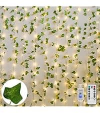 suddus Curtain Lights for Bedroom, 200 Led Hanging String Lights Outdoor, Fairy Curtain Light Indoor for Christmas, Dorm, Wall, Backdrop, Window, Wedding, Party, Brithday Decor, Warm White