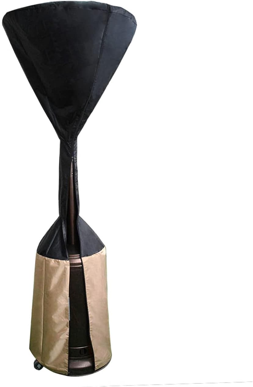 Stanbroil Patio Heater Cover, 600D Oxford Fabric Outdoor Patio Heater Covers with Zipper, Waterproof, Black/Camel, 95'' Height x 34" Dome x 18.5" Base
