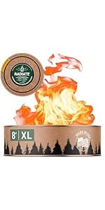 Radiate 2 Pack XL 8" Portable Campfire As Seen On Shark Tank - Up to 5 Hours of Burn Time, Reusable Travel Fire Pit for Camping, Patios and Beach Days - Great Alternative to a Real Fire - Made in USA