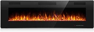 Antarctic Star 36 Inch Electric Fireplace in-Wall Recessed and Wall Mounted, Fireplace Heater and Linear Fireplace with Multicolor Flame, Timer, 750/1500W Control by Touch Panel & Remote