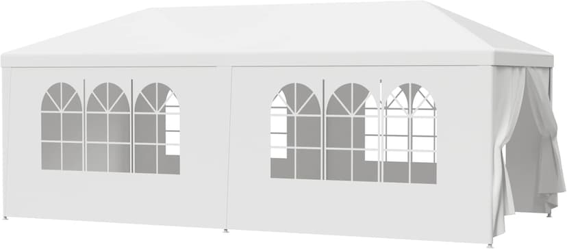 LEMY 10 X 20 Outdoor Wedding Party Tent Camping Shelter Gazebo Canopy with Removable Sidewalls Easy Set Gazebo BBQ Pavilion Canopy Cater Events