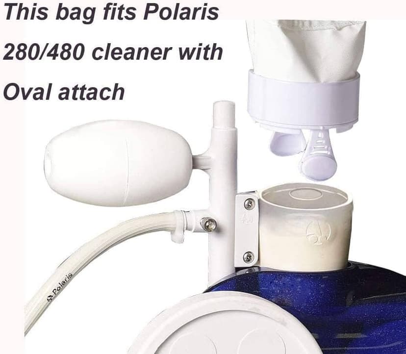 Spa Part Nylon Mesh Pool Cleaner All Purpose Bag - Fits Polaris 280, 480 Cleaner - Zippered K13 K16 (2)