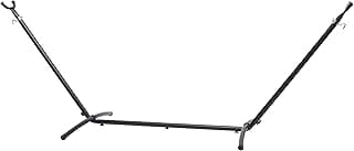 Amazon Basics 2 Person Heavy Duty Hammock Stand for Outside, Includes Portable Carrying Case, 9 foot, Black