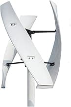 12000W No Noise Vertical Axis Wind Turbine Generator,220V 12V 24V 48V Magnetic Levitation Wind Turbine with MPPT Controller for Home Street Lighting(White)