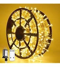 JMEXSUSS 200 LED String Lights Indoor Outdoor Clear Wire, Connectable Warm White Christmas String Lights for Bedroom, 66 Ft Twinkle Fairy String Lights Plug in for Home Wedding Tree Yard Patio Spring