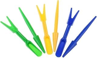 esowemsn 12 Sets (2pcs/Set) Garden Plastic Seeds Widger Seedlings Dibber Sowing Digging Tools Transplanting Planting Tools(Random Color)