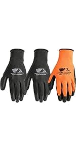 Wells Lamont Pack Nitrile Work Gloves | Lightweight, Abrasion Resistant, Blue/Grey | Large