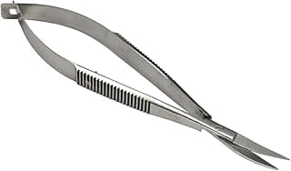 HTS 144C7 4.5" Curved Stainless Steel Squeeze Scissors